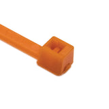 HellermannTyton T18L3M4 | Cable Tie, 8" Long, UL Rated, 18lb Tensile Strength, PA66, Orange, 1000/pkg
