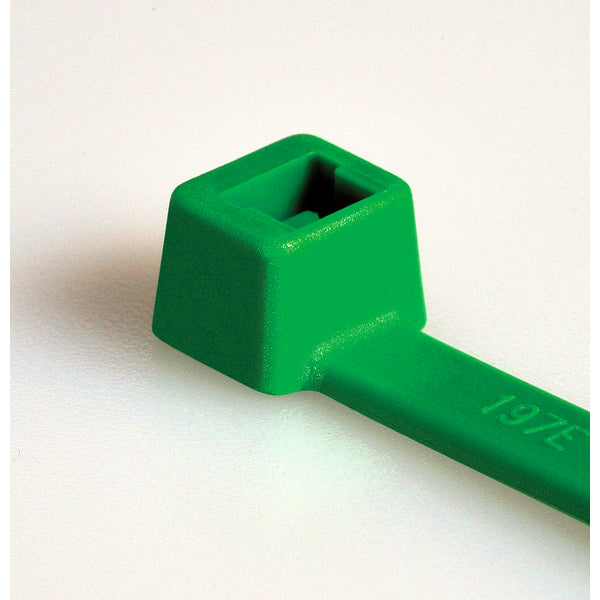 HellermannTyton T18L5M4 | Cable Tie, 8" Long, UL Rated, 18lb Tensile Strength, PA66, Green, 1000/pkg
