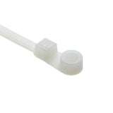 HellermannTyton T18MR9C2 | 1-Piece Cable Tie/Screw Mount, 4.3" Long, #4 Screw, .79" Max Bundle Dia, 18lb, PA66, Natural, 100/pkg