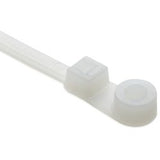HellermannTyton T18MR9M4 | 1-Piece Cable Tie/Screw Mount, 4.3" Long, #4 Screw, .79" Max Bundle Dia, 18lb, PA66, Natural, 1000/pkg