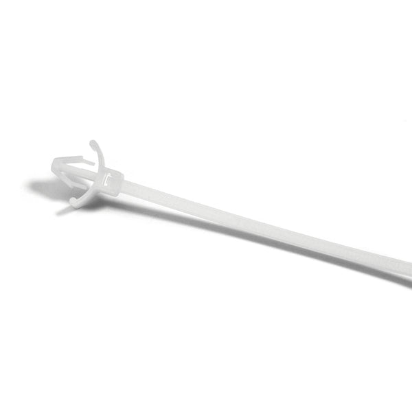 HellermannTyton T18RWPM9M4 | 1-Piece Cable Tie/Arrowhead Mount With Wings, 4.5"L, 18Lb, 0.19 - 0.22" Mtg Hole, Pa66, Natural, 1000/Pkg