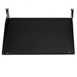 HellermannTyton T19X145 | Solid Cantilevered Equipment Shelf, 2U, Steel, Black, 1/Box