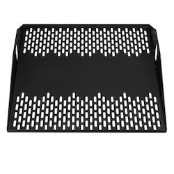 HellermannTyton T19X195CWV | Vented Center Weight Equipment Shelf, 2U, Steel, Black, 1/box