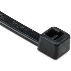 HellermannTyton T30L0HSM4 | High-Temp Cable Tie, 7.8" Long, UL Rated, 30lb Tensile Strength, PA66HS, Black, 1000/pkg
