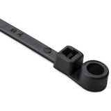 HellermannTyton T30MR0M4 | 1-Piece Cable Tie/Screw Mount, 6.3" Long, #8 Screw, 1.3" Max Bundle Dia, 30Lb, Pa66, Black, 1000/Pkg