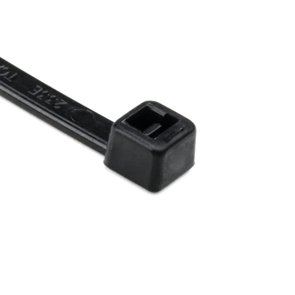 HellermannTyton T30R0UVC2 | UV Resistant Cable Tie, 5.8" Long, UL Rated, 30lb Tensile Strength, PA66UV, Black, 100/pkg