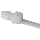 HellermannTyton T30RSF9C2 | 1-Piece Cable Tie/Arrowhead Mount, 6.3"L, 30Lb, 0.04"–0.09" Panel Thickness, Pa66, Natural, 100/Pkg