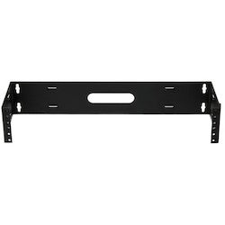 HellermannTyton T3PPB | Wall Mount Patch Panel Bracket, 2U, Steel, Black, 1/box