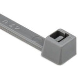 HellermannTyton T50I8M4 | Cable Tie, 12" Long, UL Rated, 50lb Tensile Strength, PA66, Gray, 1000/pkg