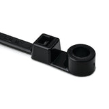 HellermannTyton T50MI0M4 | 1-Piece Cable Tie/Screw Mount, 12.4" Long, #10 Screw, 3.4" Max Bundle Dia, 50lb, PA66, Black, 1000/pkg