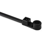 HellermannTyton T50ML0C2 | 1-Piece Cable Tie/Screw Mount, 15.4" Long, #10 Screw, 4.0" Max Bundle Dia, 50lb, PA66, Black, 100/pkg