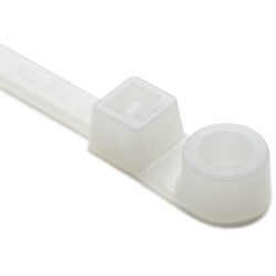 HellermannTyton T50ML9C2 | 1-Pc Cable Tie/Screw Mount, 15.4" Long, #10 Screw, 4.0" Max Bundle Dia, 50Lb, Pa66, Natural, 100/Pkg