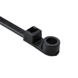 HellermannTyton T50MR0C2 | 1-Piece Cable Tie/Screw Mount, 8.5" Long, #10 Screw, 1.8" Max Bundle Dia, 50lb, PA66, Black, 100/pkg