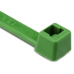 HellermannTyton T50R5C2 | Cable Tie, 8" Long, UL Rated, 50lb Tensile Strength, PA66, Green, 100/pkg
