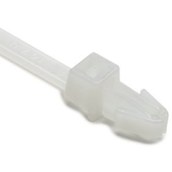 HellermannTyton T50RSF9M4 | 1-Pc Cable Tie/Arrowhead Mount, 8.3"L, 50Lb, 0.04"–0.14" Panel Thickness, Pa66, Natural, 1000/Pkg