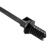 HellermannTyton T50RTM250HSM4 | 1-Pc Cable Tie/Fir Tree Mount, 8"L, 0.25 - 0.28" Mounting Hole, 50Lb, Pa66Hs, Black, 1000/Pkg