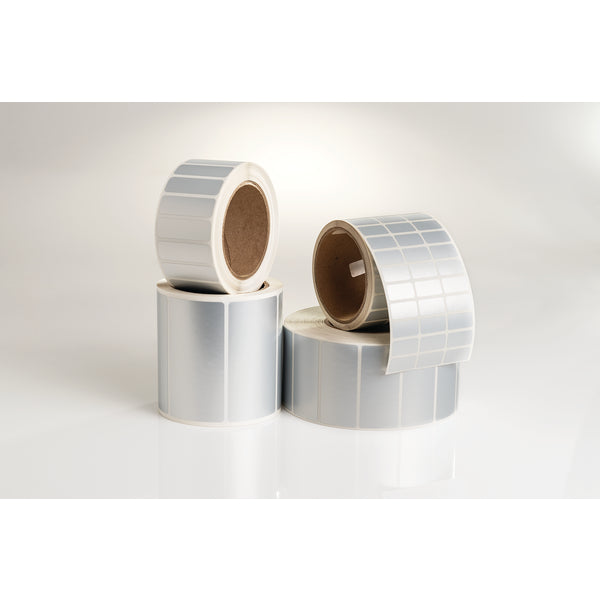 HellermannTyton TAG15T3-795 | Thermal Transfer Labels, 1.0" X .5", 3 Across, Polyester, Silver, 10,000/Roll