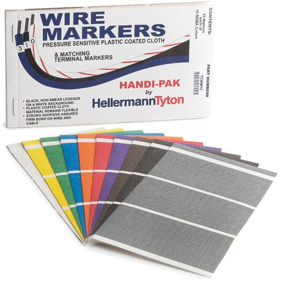 HellermannTyton TCWM10 | Handi-Pak Marker Booklet 45-10, NEMA Colors