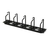 HellermannTyton THCO2 | Horizontal Cable Organizer With Metal Rings, 2U, 1/Box