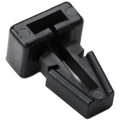 HellermannTyton TM1SF0M4 | Push-Button Cable Tie Mount, 0.25" Hole Dia, 0.13" Max Panel, 0.20" Max Tie Width, PA66, Black, 1000/Pkg