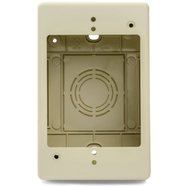 HellermannTyton TSRI-JB2 | Single Gang Junction Box, 2" Deep, PVC, Ivory, 1/bag