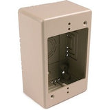 HellermannTyton TSRI-JB2 | Single Gang Junction Box, 2" Deep, PVC, Ivory, 1/bag