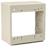 HellermannTyton TSRI-JBD2 | Dual Gang Junction Box, 2.77" Deep, 2-Piece, Pvc, Ivory, 1/Bg