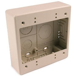 HellermannTyton TSRPI-JBD | Dual Gang Junction Box, 1-1/2" Deep, PVC, Ivory, 1/bag