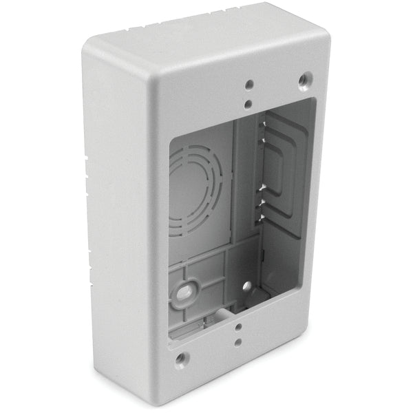 HellermannTyton TSRPW-JB1 | Single Gang Junction Box, 1-1/4" Deep, Pvc, White, 1/Bg