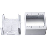 HellermannTyton TSRPW-JBD2 | Dual Gang Junction Box, 2.77" Deep, 3-Piece, Pvc, White, 1/Bg