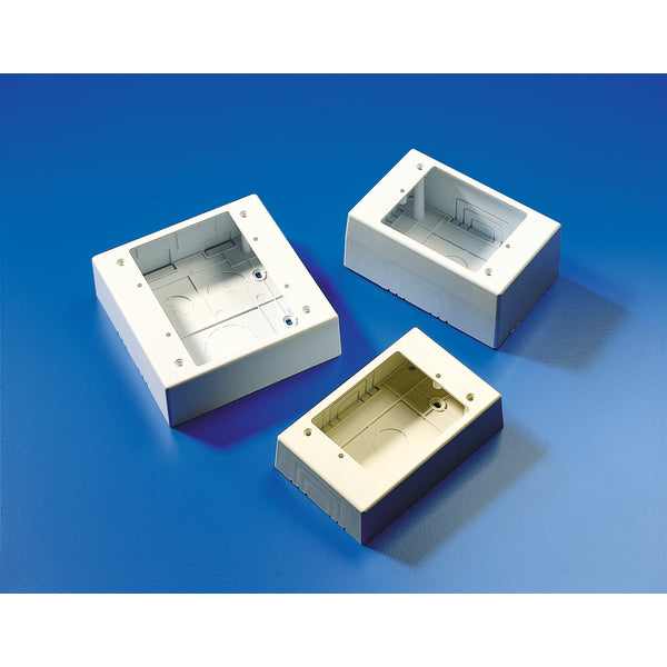 HellermannTyton TSRW-JB3 | Single Gang Junction Box, 2.77" Deep, Pvc, White, 1/Bg