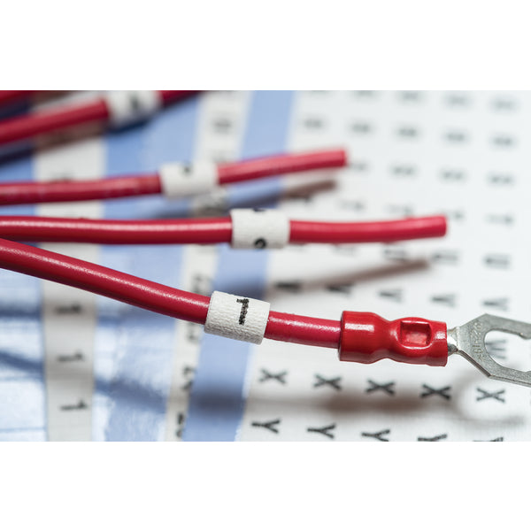 HellermannTyton TYHCT-250 | Handi-Card Wire And Cable Markers, 0.25" X 1.5", 16 Across, Cloth, White, 5000/Pkg