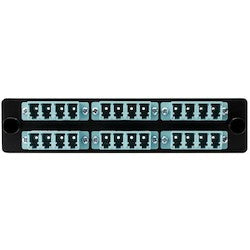 HellermannTyton VFAP6QMMQLCZ | LGX Adapter Plate - 24 Fiber (6x) LC Quad Multimode (Aqua)