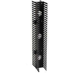 HellermannTyton VWMDS4X5BK | Vertical Wire Manager Dual-Sided, Side Mount, 4.0" x 5.0" x 35.0" Front, Black, 1/box