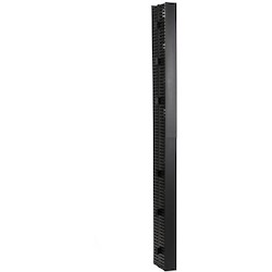 HellermannTyton VWMDS4X5BK7 | Vertical Wire Manager Dual-Sided, Side Mount, 4.0" x 5.0" x 83.0" Front, Black, 1/box