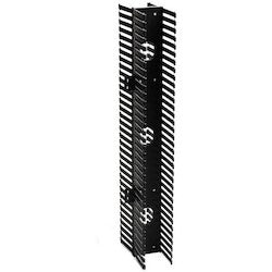 HellermannTyton VWMDS4X5BKH | Vertical Wire Manager Dual-Sided, Side Mount, 4.0" x 5.0" x 35.0" Front, Hinged, Black, 1/box
