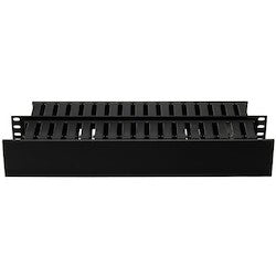 HellermannTyton WMB2H | Horizontal Wire Manager, Dual-Sided 2U, 3.0" x 3.0" Front, 2.0" x 4.0" Rear, Hinged, 1/box