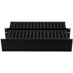 HellermannTyton WMB32 | Horizontal Wire Manager, Dual-Sided 3U, 4.0" x 5.0 " Front, 4.0" x 5.0 " Rear, Black, 1/box