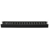 HellermannTyton WMBN1 | Horizontal Wire Manager, Single-Sided 1U, 1.5" x 2.0", Black, 1/box