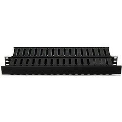 HellermannTyton WMBP2 | Horizontal Wire Manager, Dual-Sided 1U, 1.5" x 3.0" Front, 1.5" x 4.0" Rear, Black, 1/box