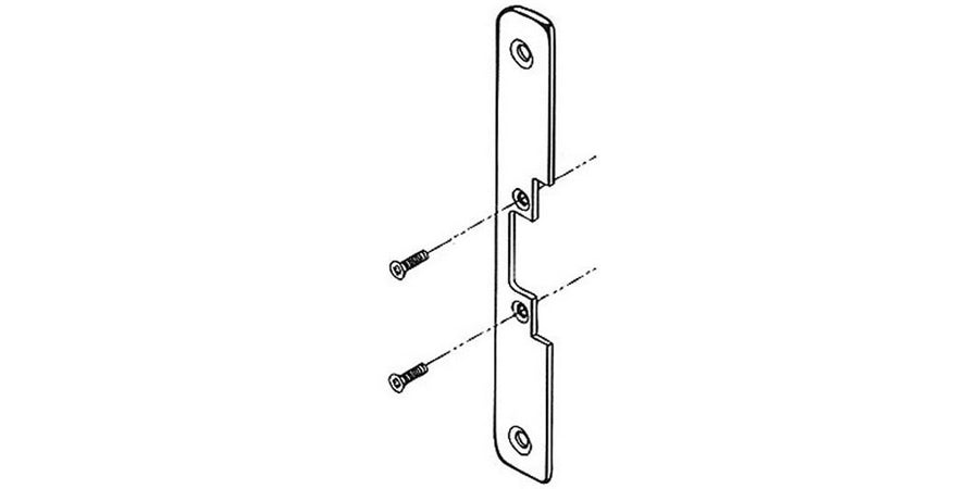 Hes FP:502-613E | Radius Corner/Flat Faceplate, 1-7/16 in. W, 7-15/16 in. L, Aluminum, US10B Oil-Rubbed Bronze