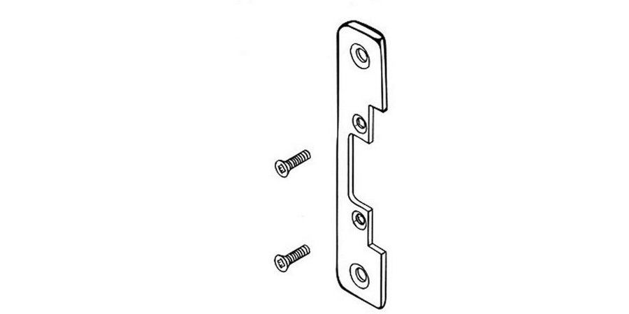Hes FP:503-613E | Radius Corner/Flat Faceplate, 1-1/4 in. W, 6-7/8 in. L, Aluminum, US10B Oil-Rubbed Bronze