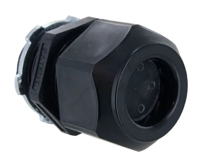 Heyco M3234GBR-SM | Liquid-Tight Cord Grip, Nylon, 3/4 in. NPT, Black