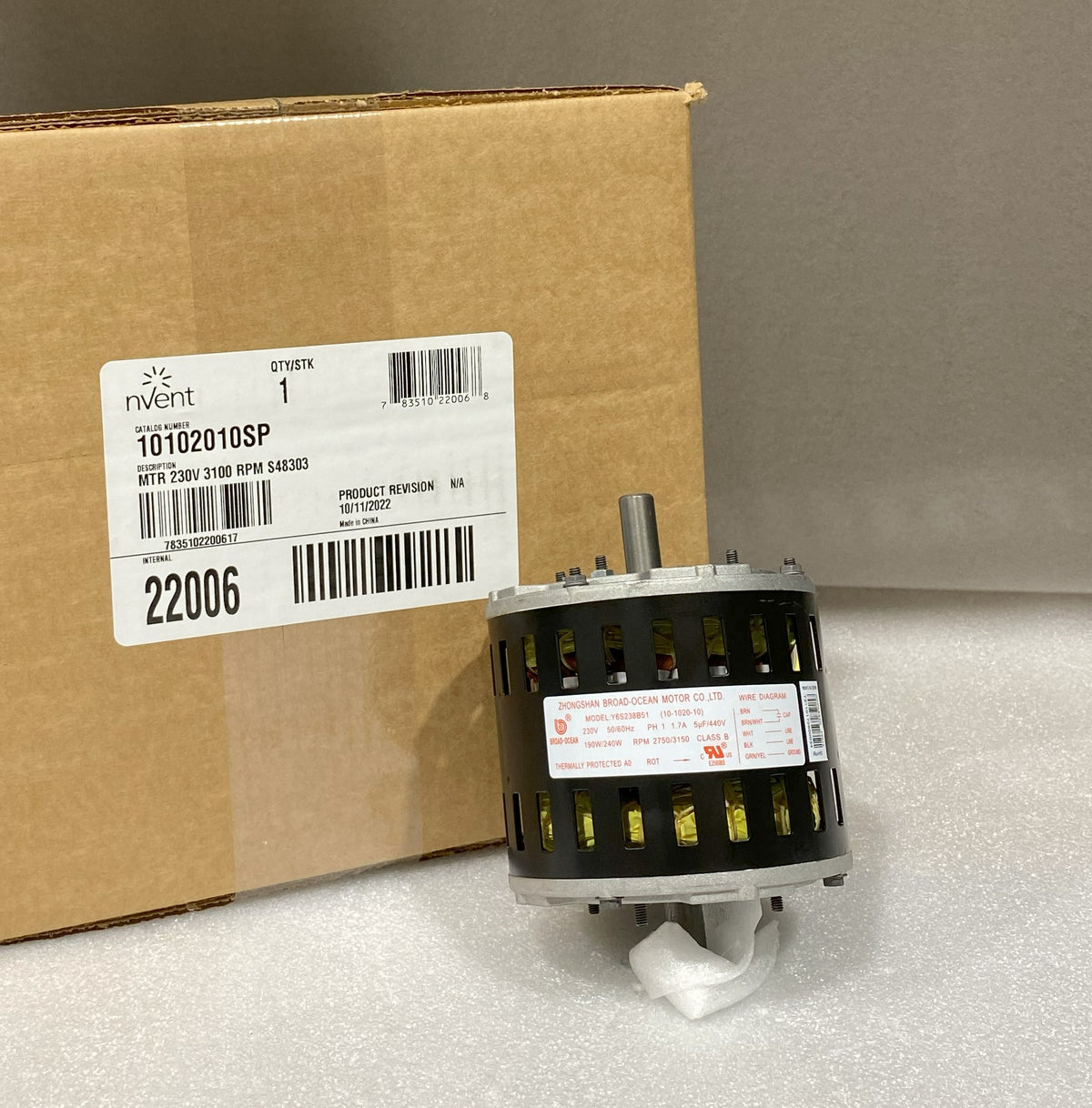 Hoffman 10102010SP | Blower Motor 230V 3100 Rpm S48303, Size/dimensions: 13.00X13.00X11.00
