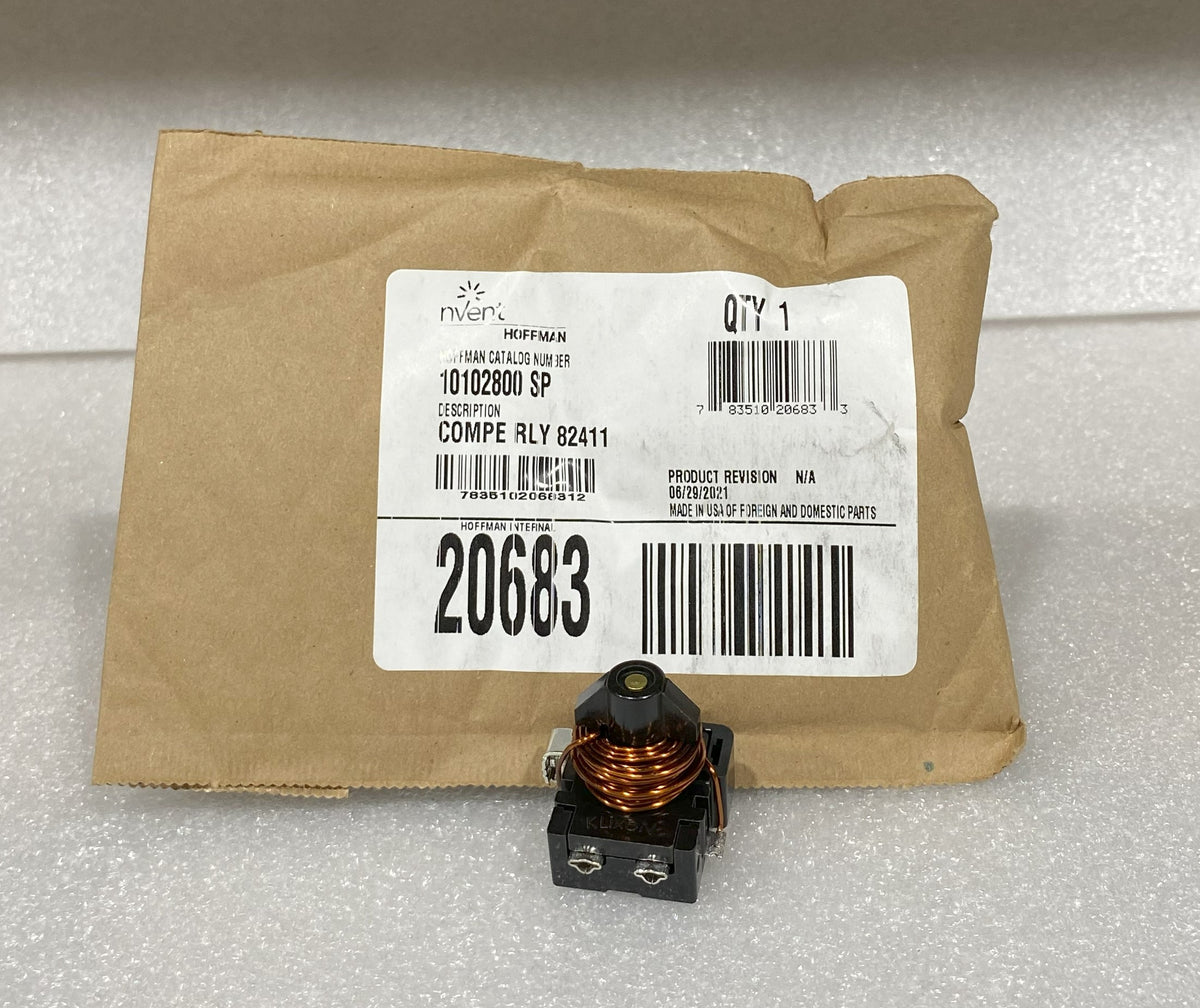 Hoffman 10102800SP | Compressor Relay 82411, Size/dimensions: 4.00X4.00X0.75