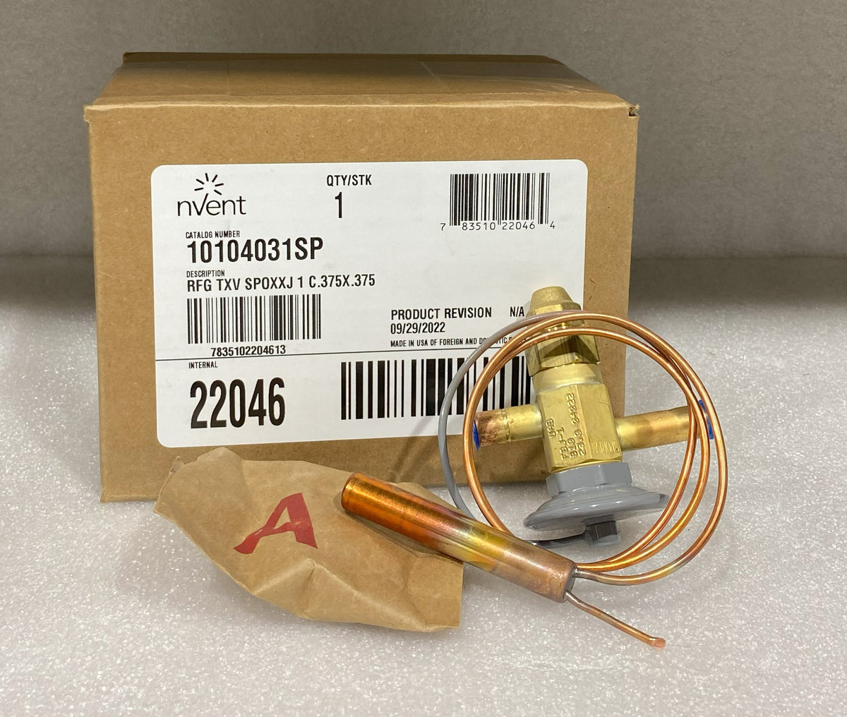 Hoffman 10104031SP | Thermal Expansion Valve Spoxxj 1 C.375X.375, Size/dimensions: 10.00X10.00X8.00