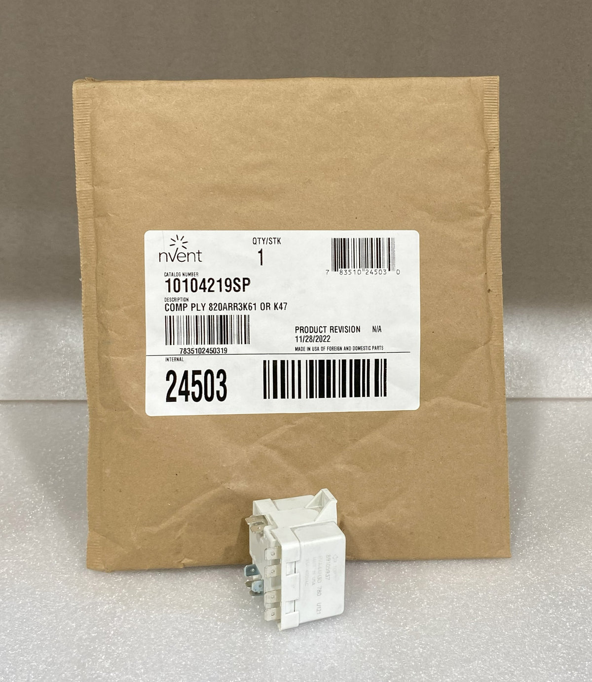Hoffman 10104219SP | Compressor Relay 820Arr3K61 Or K47
