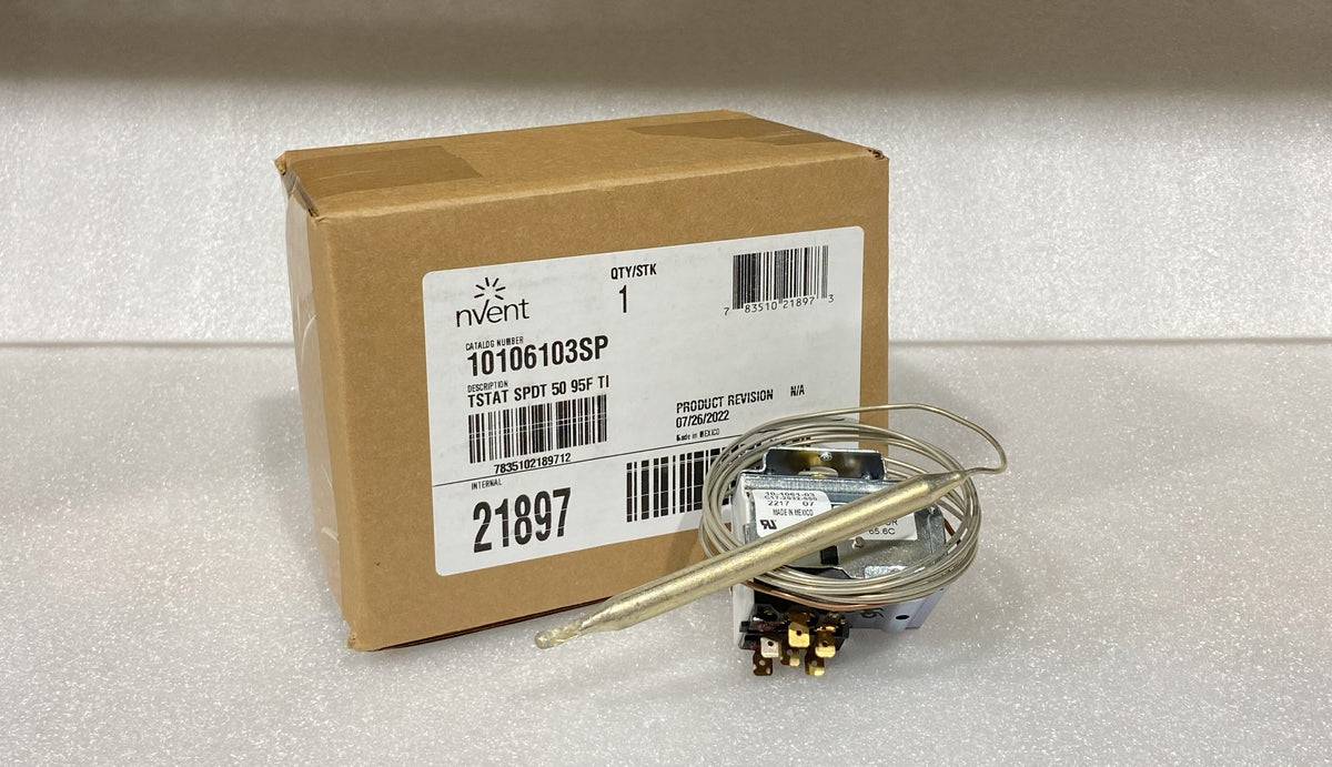 Hoffman 10106103SP | Thermostat Spdt 50 95F Ti, Size/dimensions: 5.00X4.00X8.00