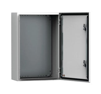 Hoffman MAS1208040R5 | Mild Steel Single Door Enclosure with Mounting Plate, 1200 × 800 × 400 mm, Light Grey Finish