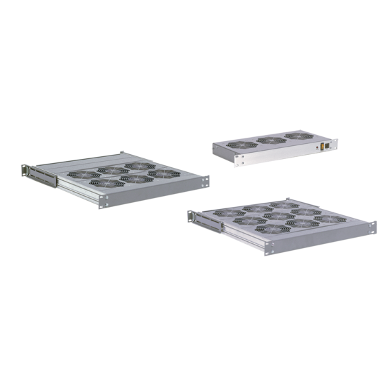 Hoffman 3EB17H230 | Rack-Mountable Assemblies, 945 CFM, 230V, Lt Gray, Steel